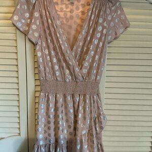 Michael Kors Blush and Silver Mini Dress. NWOT